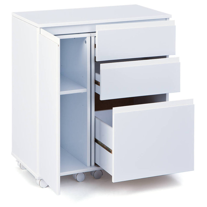 Armadio/scrivania estensibile, 66 x 36 x 72, Bianco