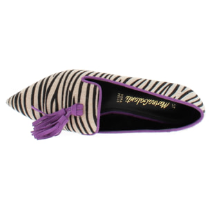 Marina Galanti Scarpe Donna Leopards Ballet Flat with Strap MG W24A042 Purple