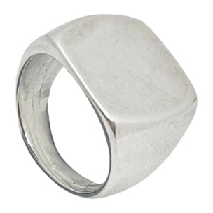 Anillo Sello rectangular "Gloria Mago" plata chapado 7micras T15