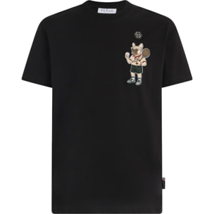 PHILIPP PLEIN Round Neck T-Shirt New York Tennis Patch