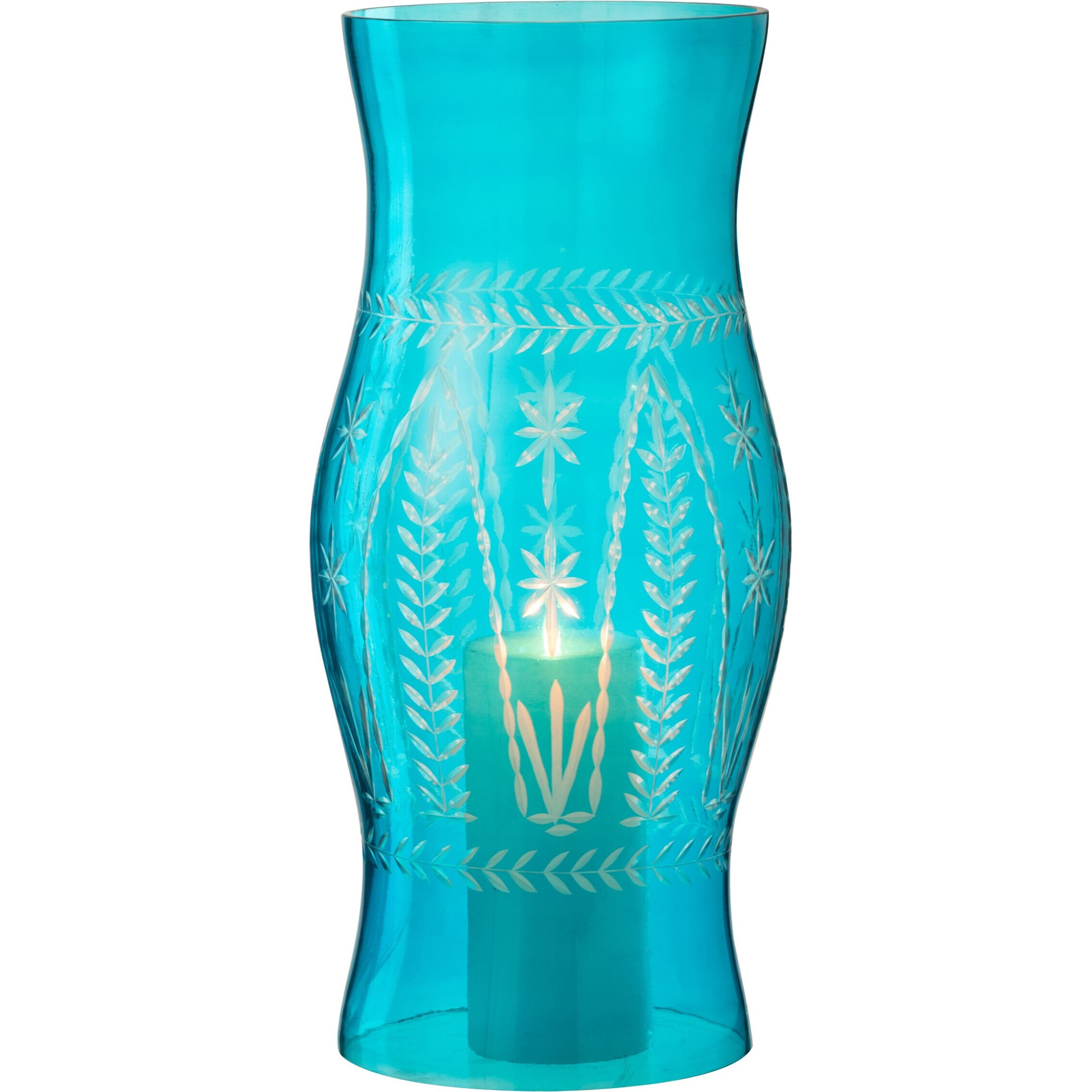 J-Line photophore Tarifa - verre - azur - small
