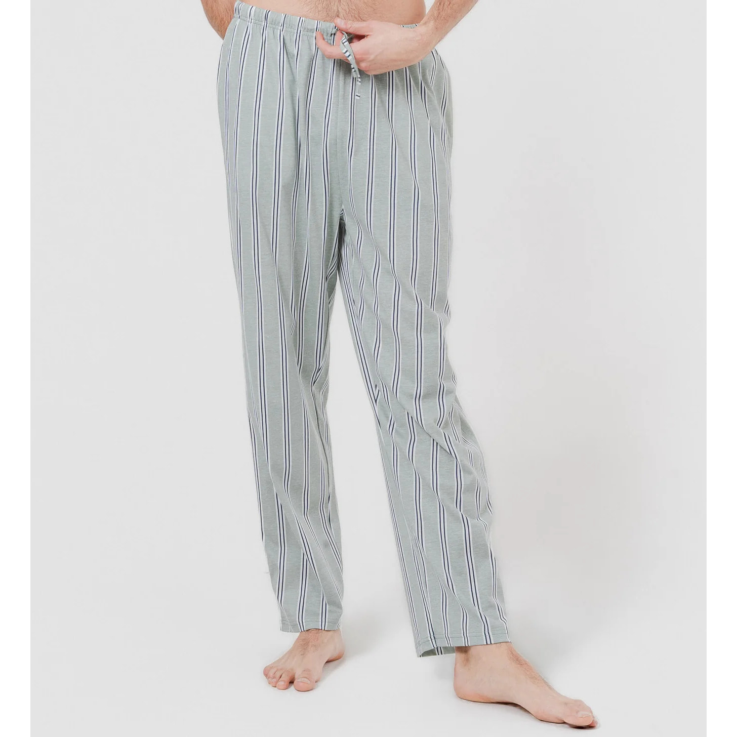 Pigiama lungo in cotone revilla, blu navy