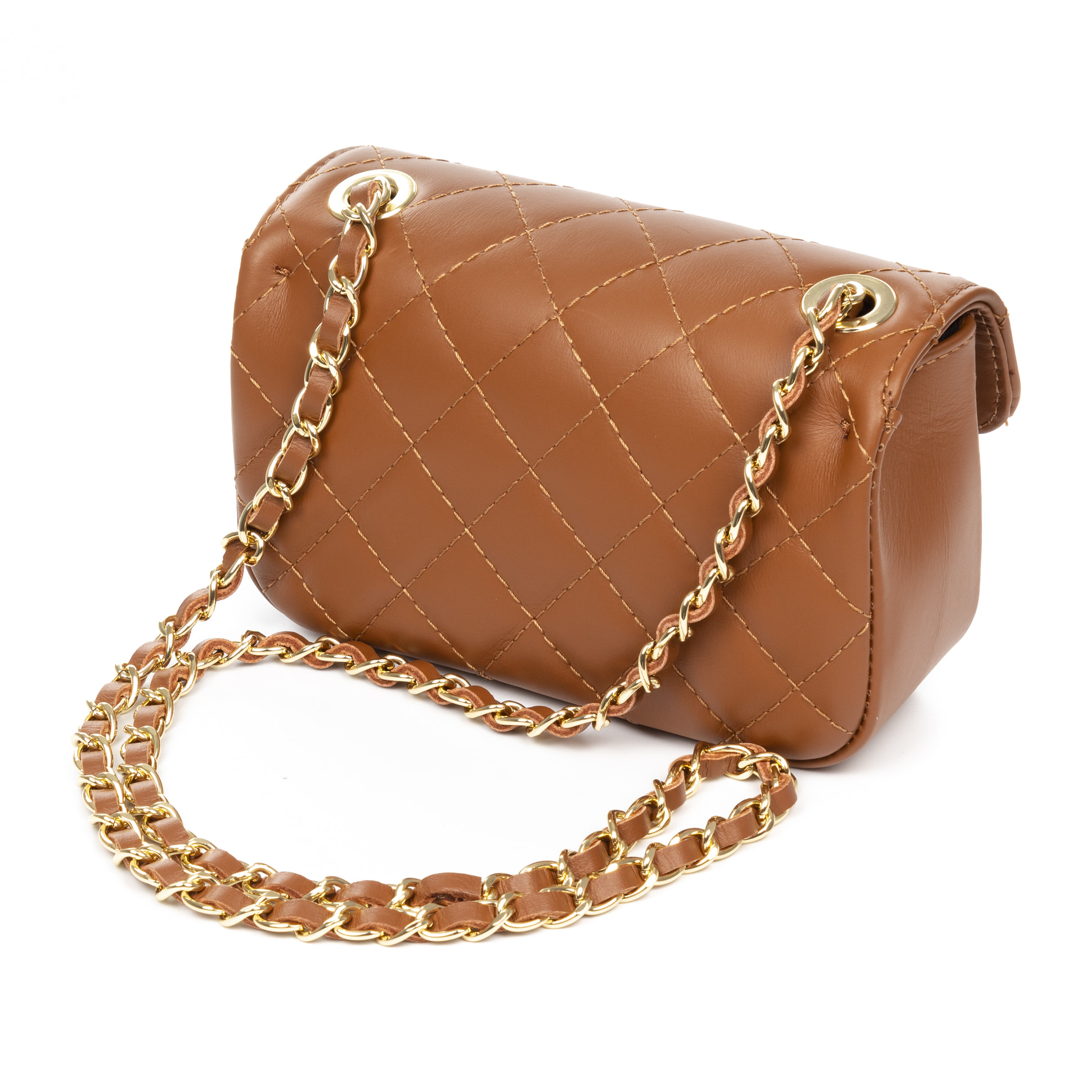 Amaro borsa a tracolla Donna. Pelle autentica Sauvage Trapuntata.