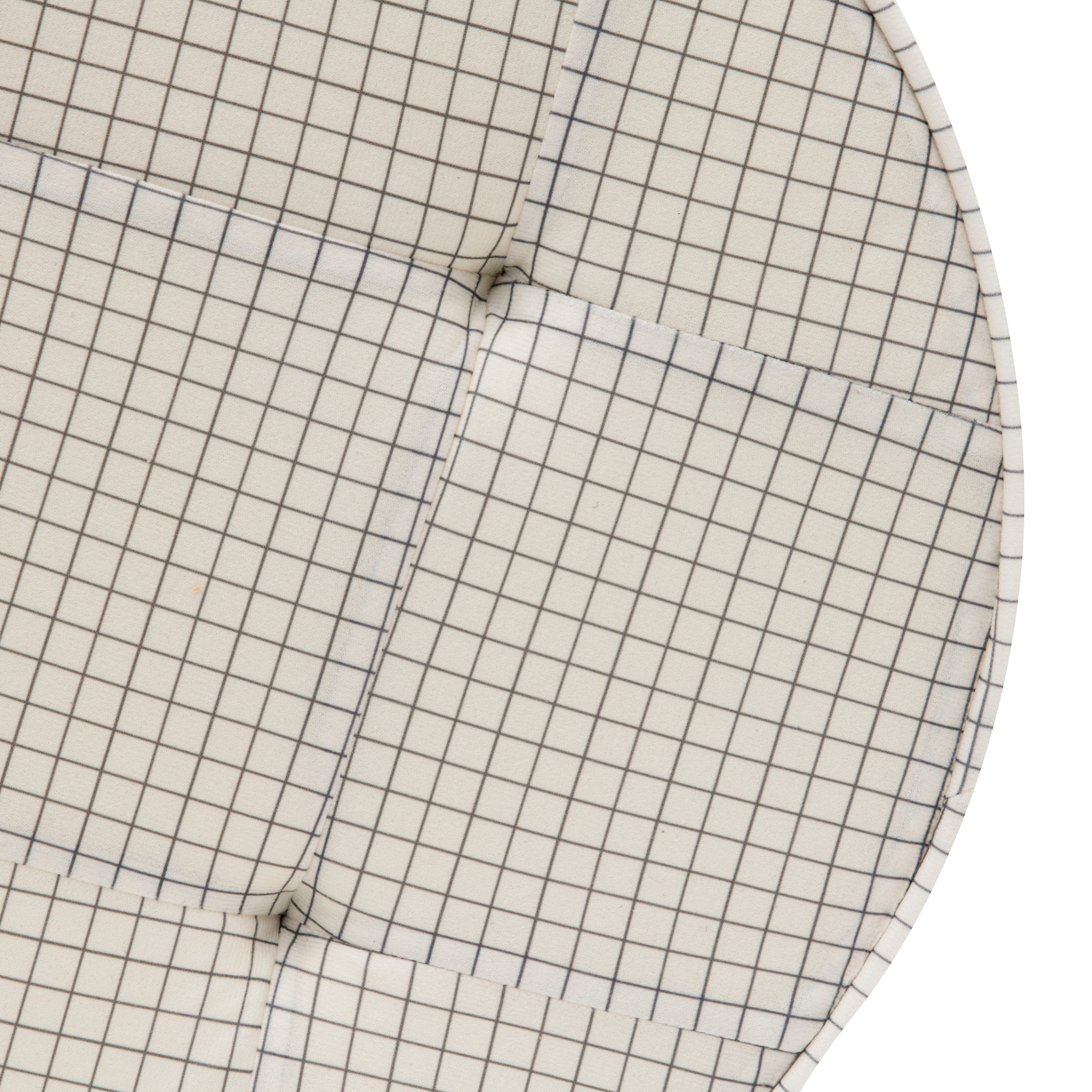 Coussin De Sol Rond Carreaux Diam 50cm - Lot De 2
