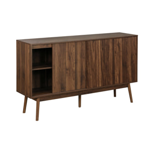 Buffet scandinave décor bois 2 portes 150cm LINEAR