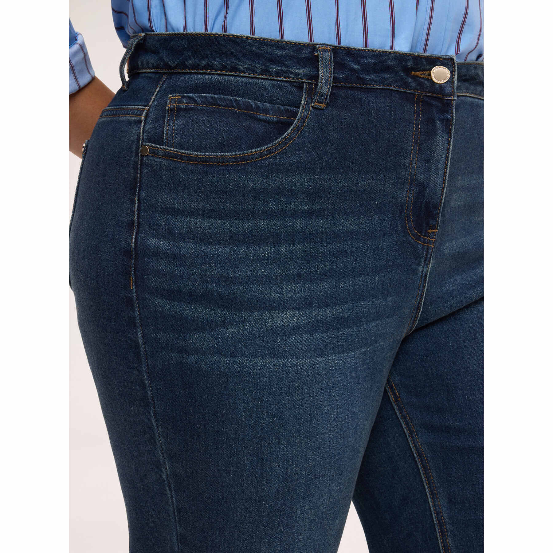 Fiorella Rubino - Jeans Balloon lavado used - Azul