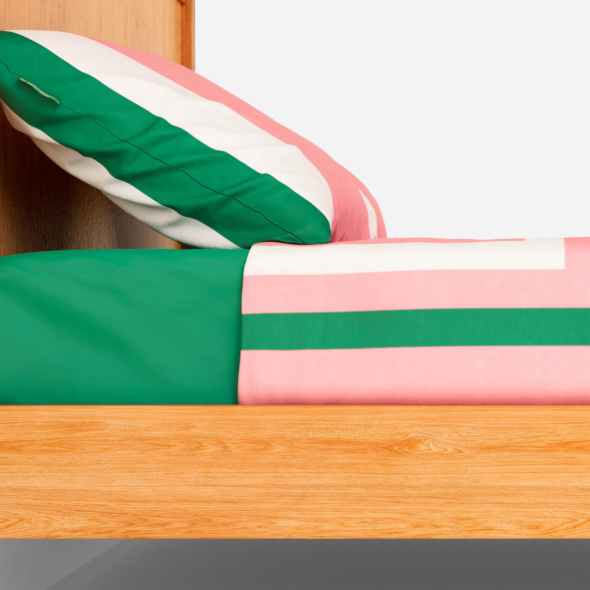 set de sabanas 4pcs cama doble: sabana encimera + sabana bajera + 2 fundas de almohada Benetton fruits