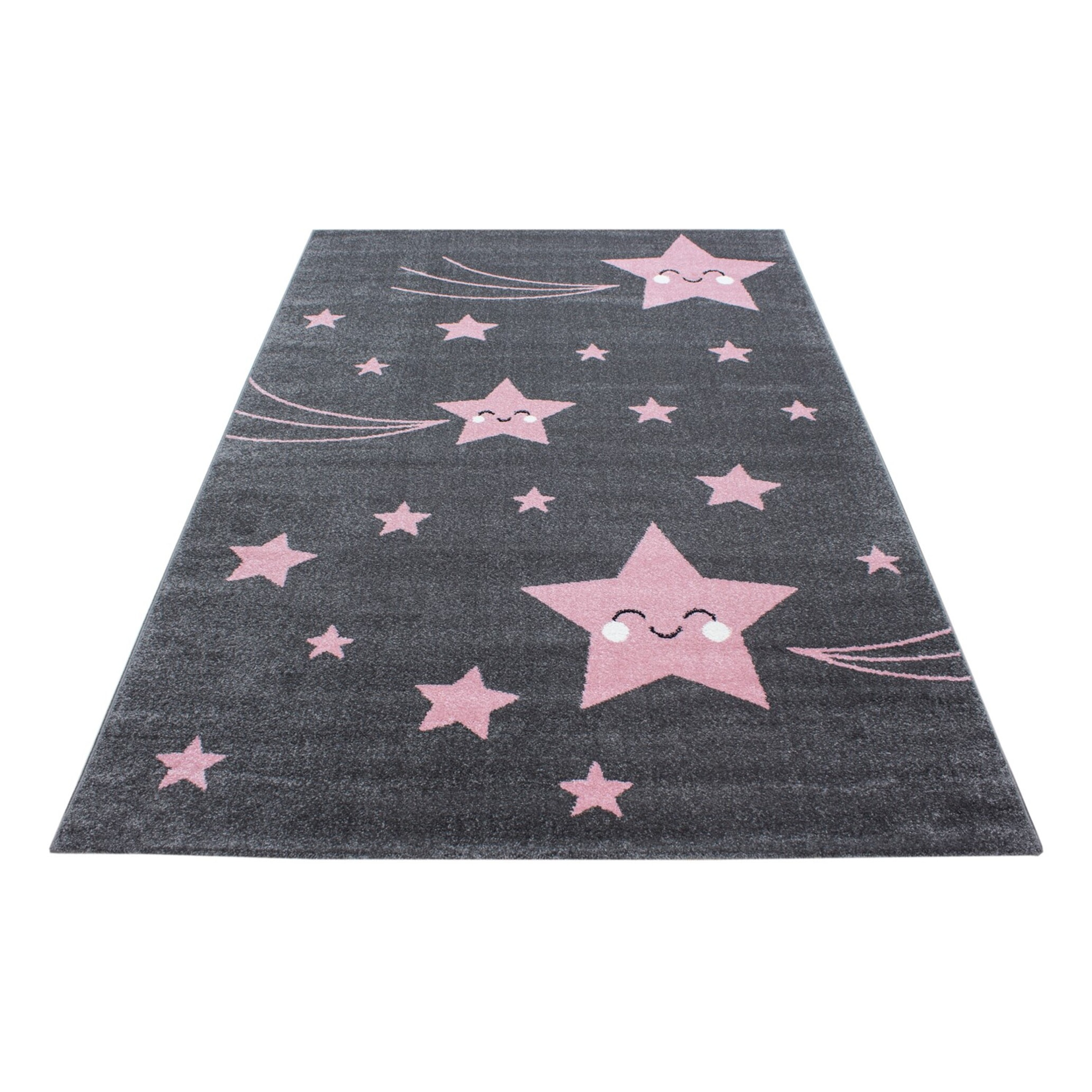 KIDS - Tapis enfant à motif étoile rose - KID0610ROS