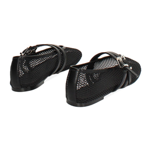 Ballerine donna nere traforate