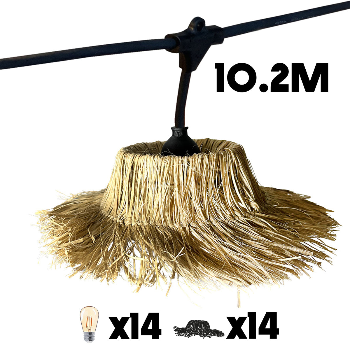 Lot de 2 guirlandes TAHITI LIGHT CONNECTABLE 6M