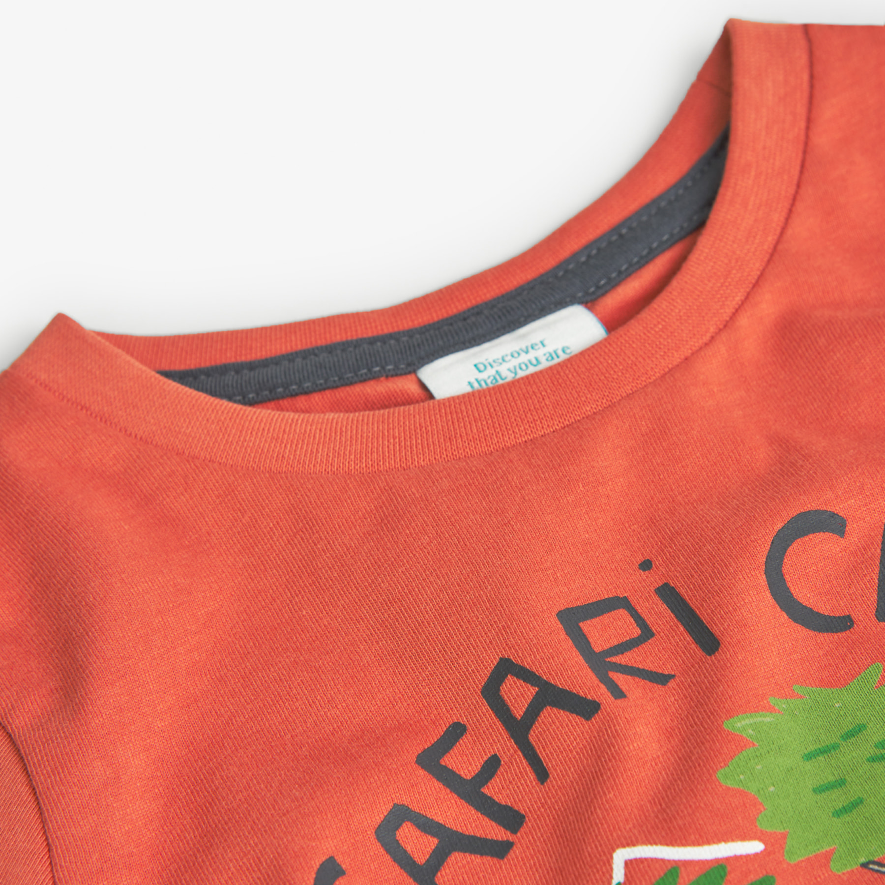 Camiseta niÃ±o estampada, mangas cortas, naranja, 328126