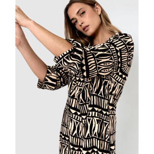 Vestido viscosa tepec negro