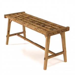 ALIDA - Banc 100x36cm assise en tissage d'abaca naturel