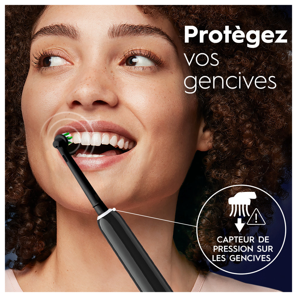 Oral-B Pro Series 1 - Noire - Brosse À Dents Électrique + 3 brossettes cross action