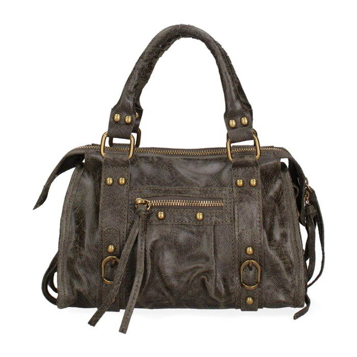Borsa a spalla da donna - Modello Erisia - Vera pelle - 25.0 x 15.0 x 10.0 cm