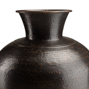 HONORE - Vase alu. 60x70cm effet martelé couleur cuivre noir antique