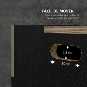 Cajón Pliométrico Caja Pliométrica con 3 Alturas Diferentes Entrenamiento de Fuerza en Casa Oficina Gimnasia CrossFit Carga 120 kg 40,5x35,5x30,5 cm Negro