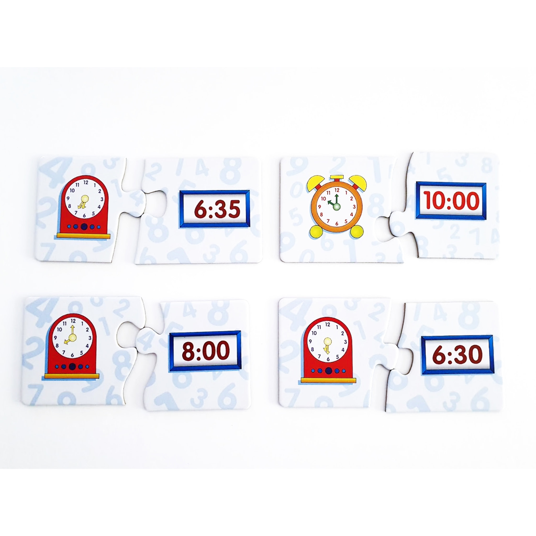 PUZLES EDUCATIVOS 30 EN 1: APRENDE LAS HORAS 2pcs/puzle