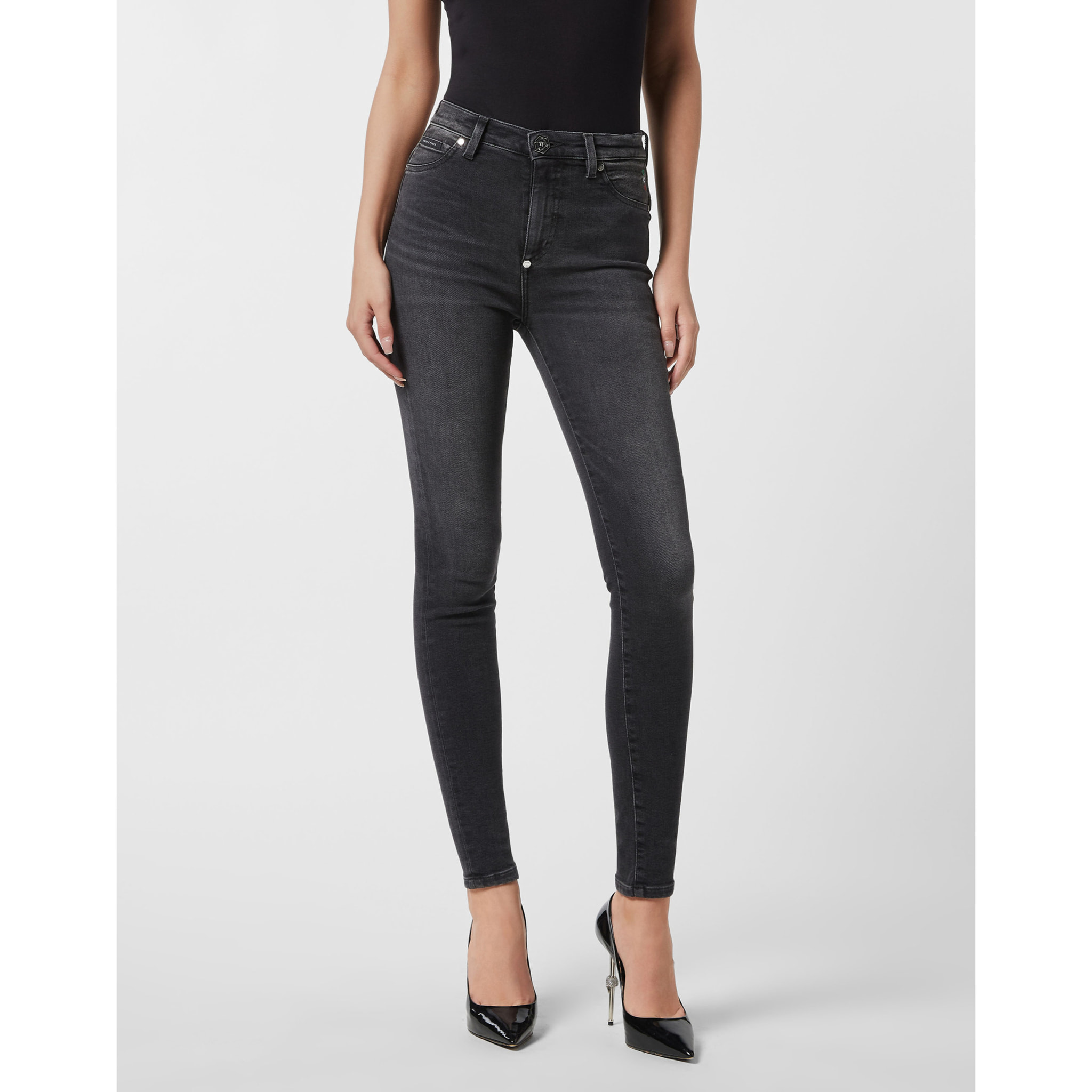 PHILIPP PLEIN Jegging de cintura alta