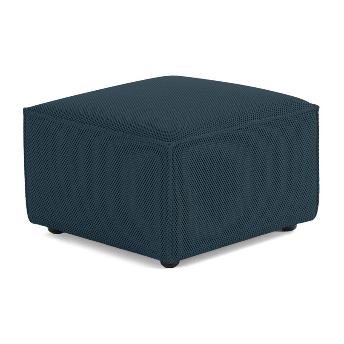 Arty - pouf d'appoint - en tissu mailles 3D - Bleu canard