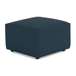 Arty - pouf d'appoint - en tissu mailles 3D - Bleu canard