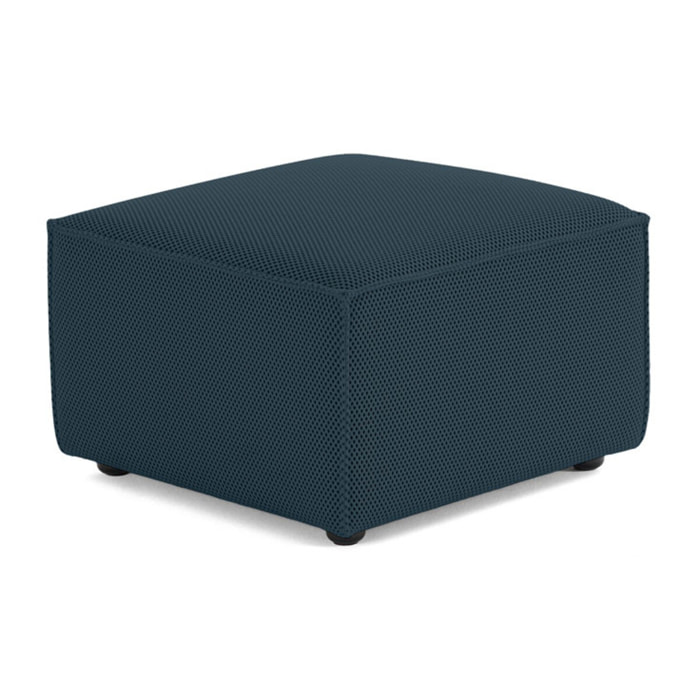 Arty - pouf d'appoint - en tissu mailles 3D - Bleu canard