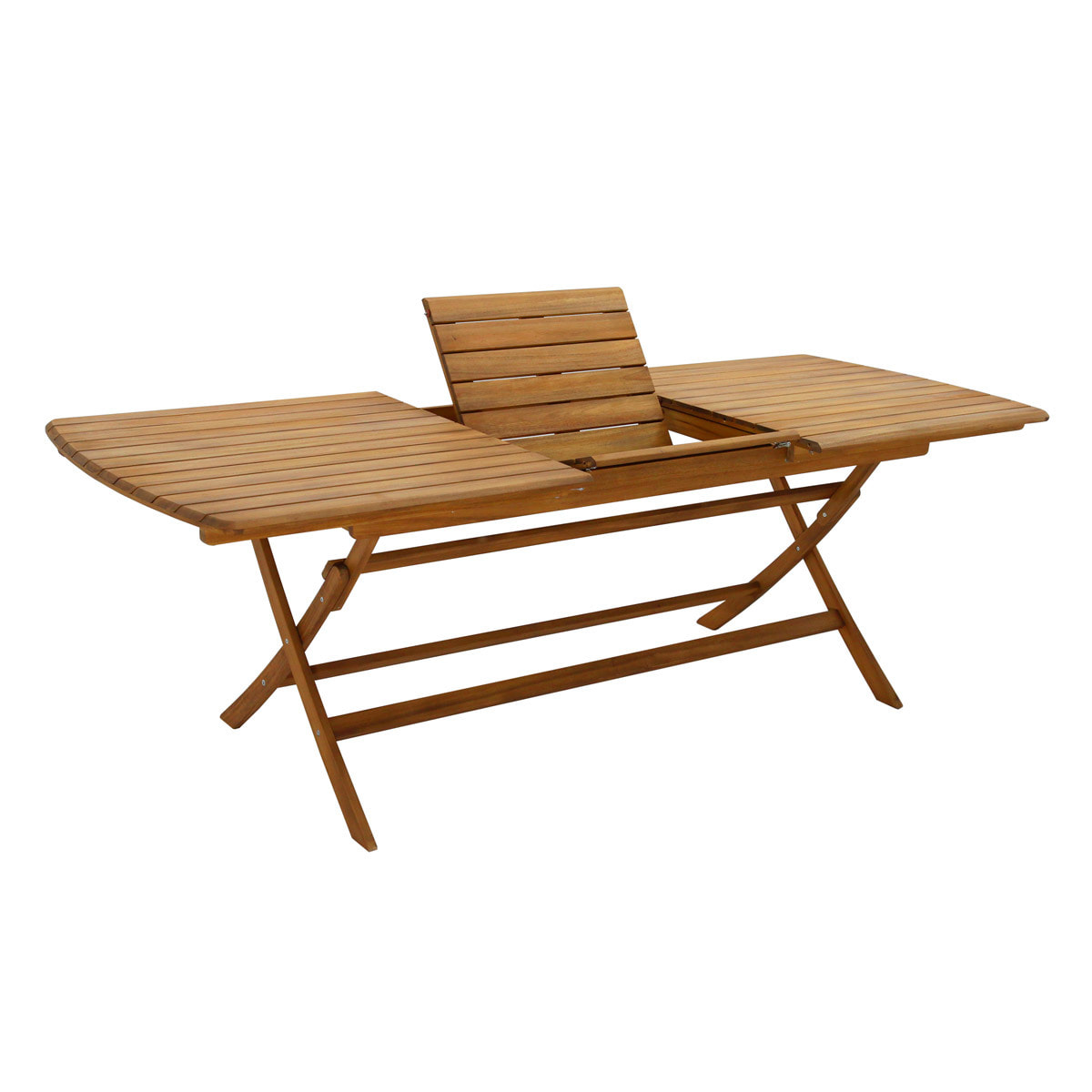 Table de jardin extensible rallonges intégrées en bois massif L180-240 cm CANOPEE