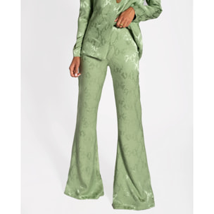 Chaqueta de traje verde elegante mujer