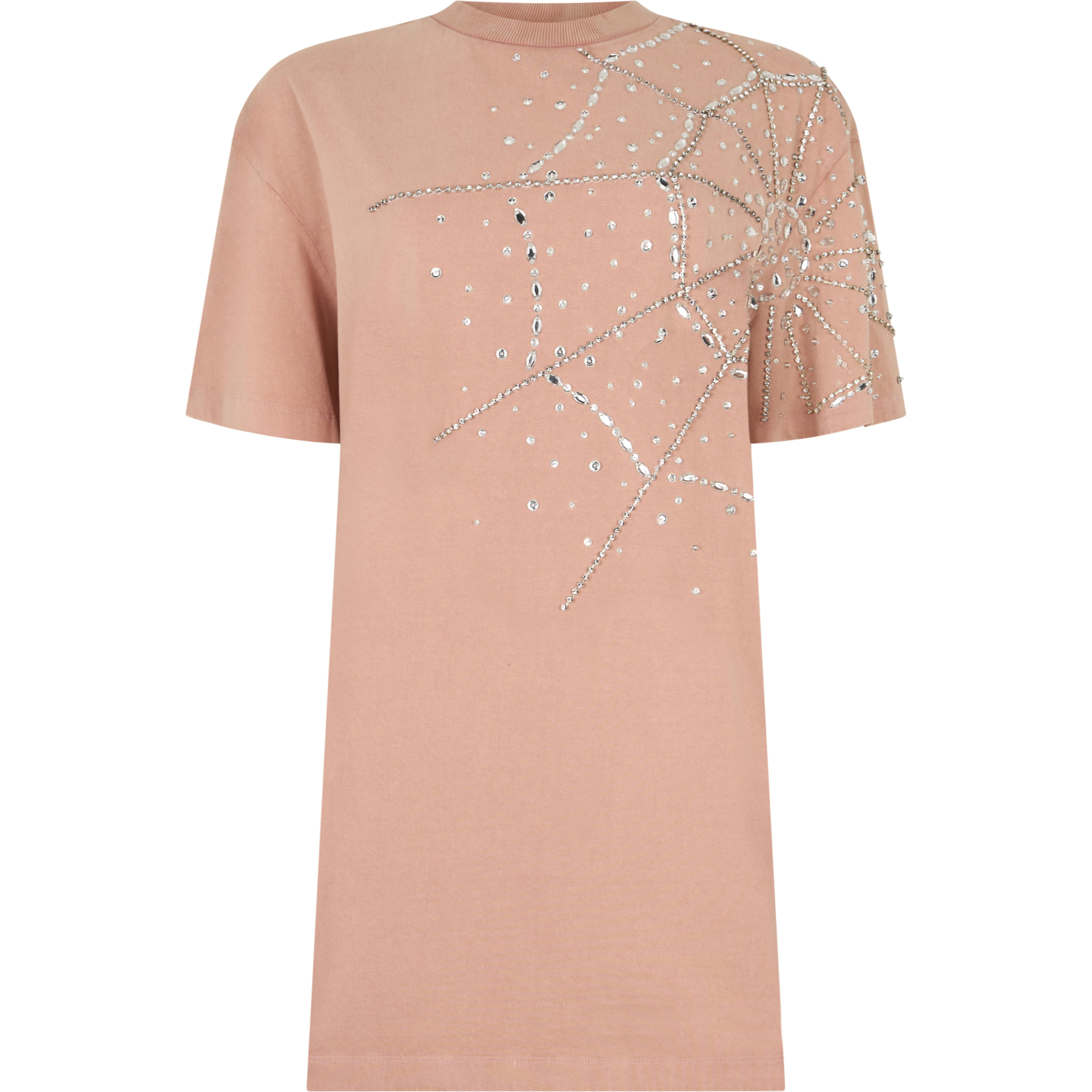 PHILIPP PLEIN T-Shirt Dress Spiderweb Strass