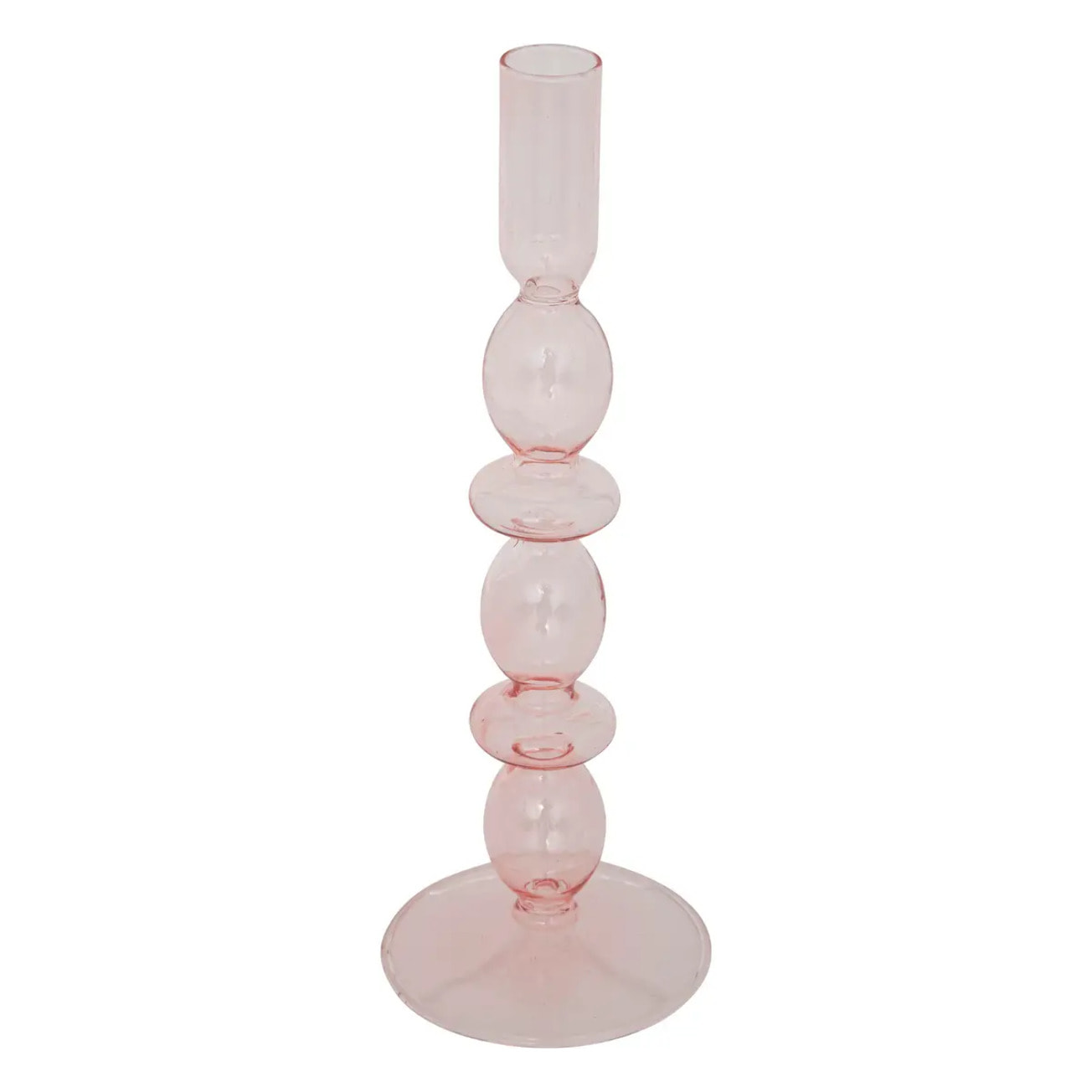 Chandelier verre rose clair H25,7cm