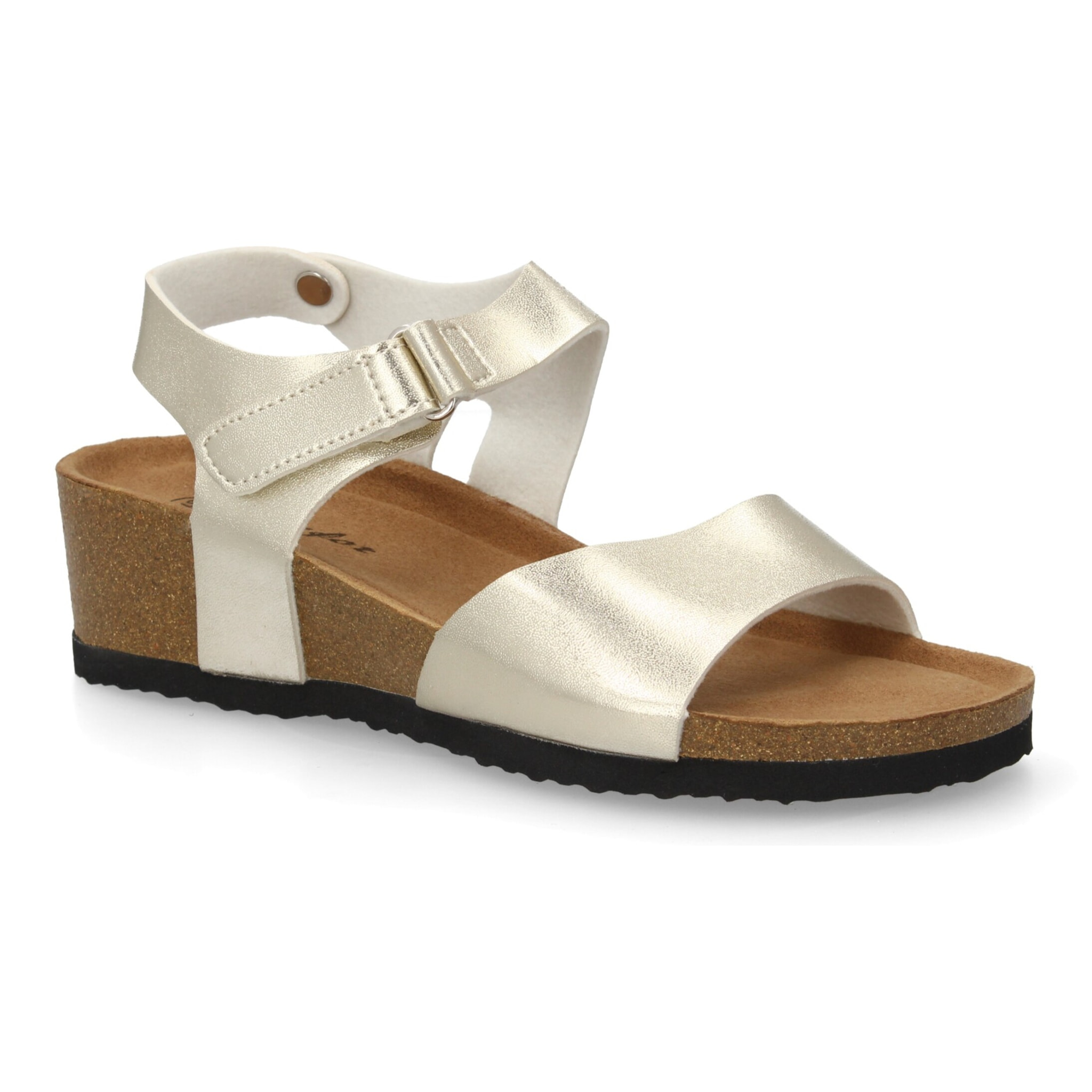 Sandalia cómoda cuña mujer cierre autoaderente