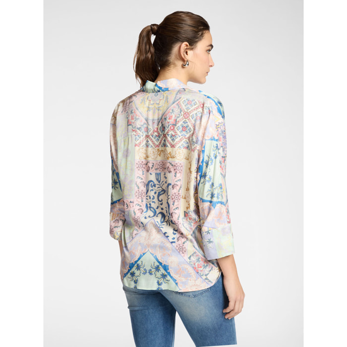 Elena Mirò - Camicia in viscosa stampata - Viola