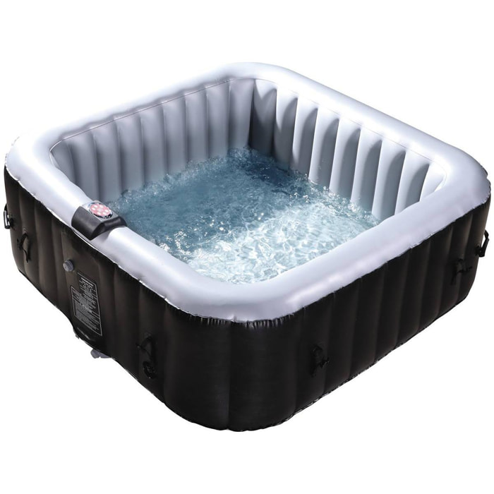 Spa Gonflable NICE en PVC - 6 places - Gris/Noir