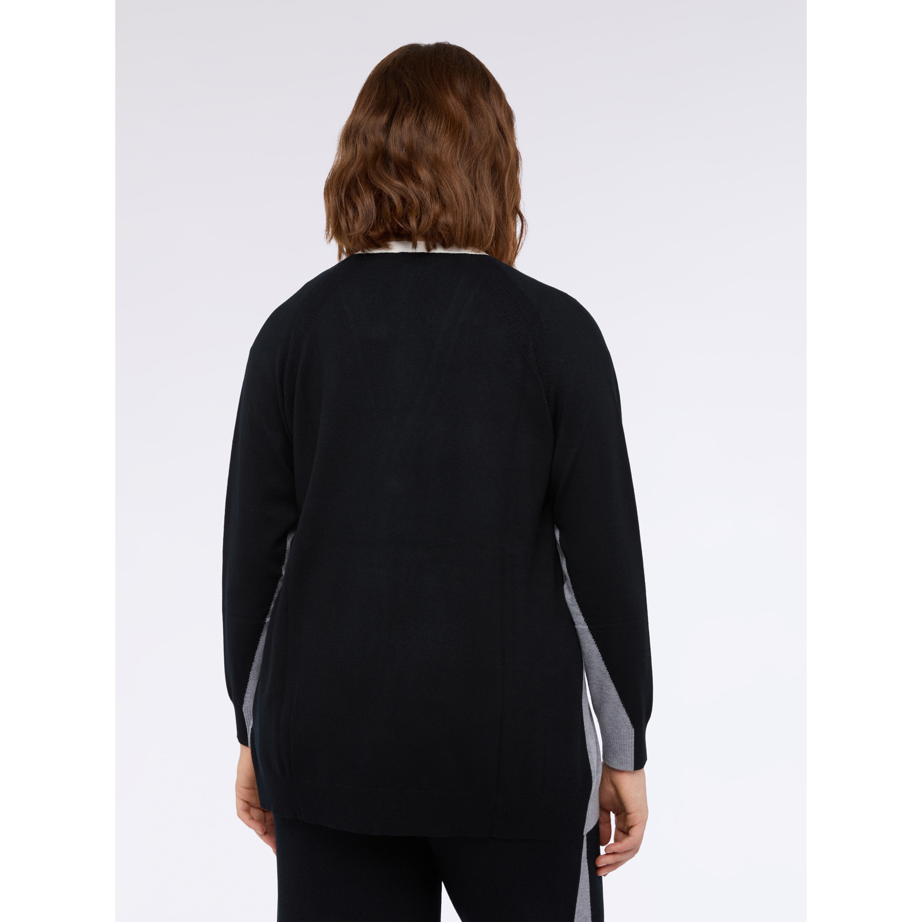 Fiorella Rubino - Cárdigan color block de mezcla de viscosa - Negro