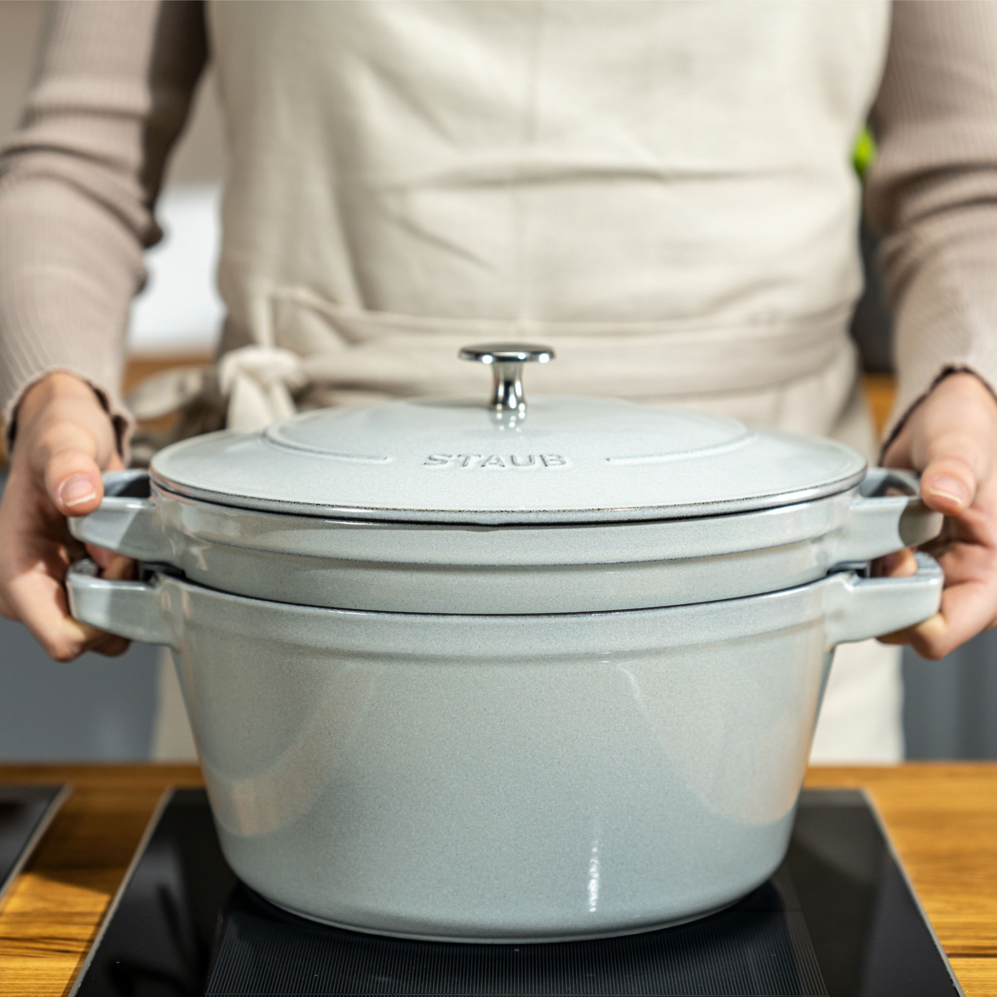 3-pcs, Set empilable, Truffe blanche