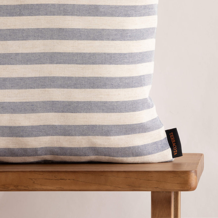 Housse de coussin jacquard 65x65 cm Jávea Grande Bleu