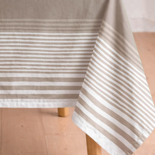 Nappe anti-taches HAZAEL TAUPE - en 100 % coton
