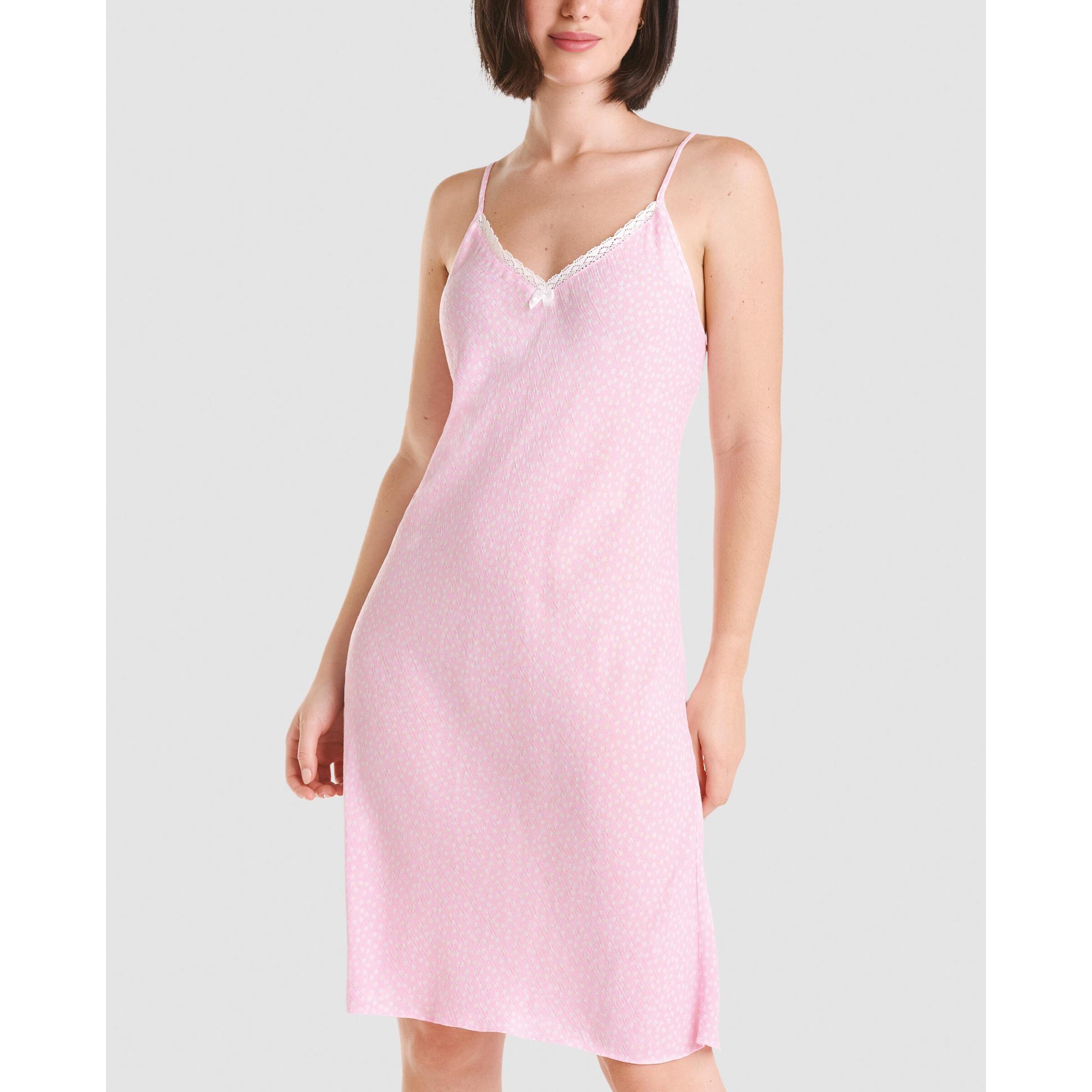 Camisón corto mujer viscosa topitos ligero