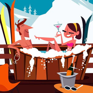 Poster de sierra nevada Affiche + cadre en bois - Chêne