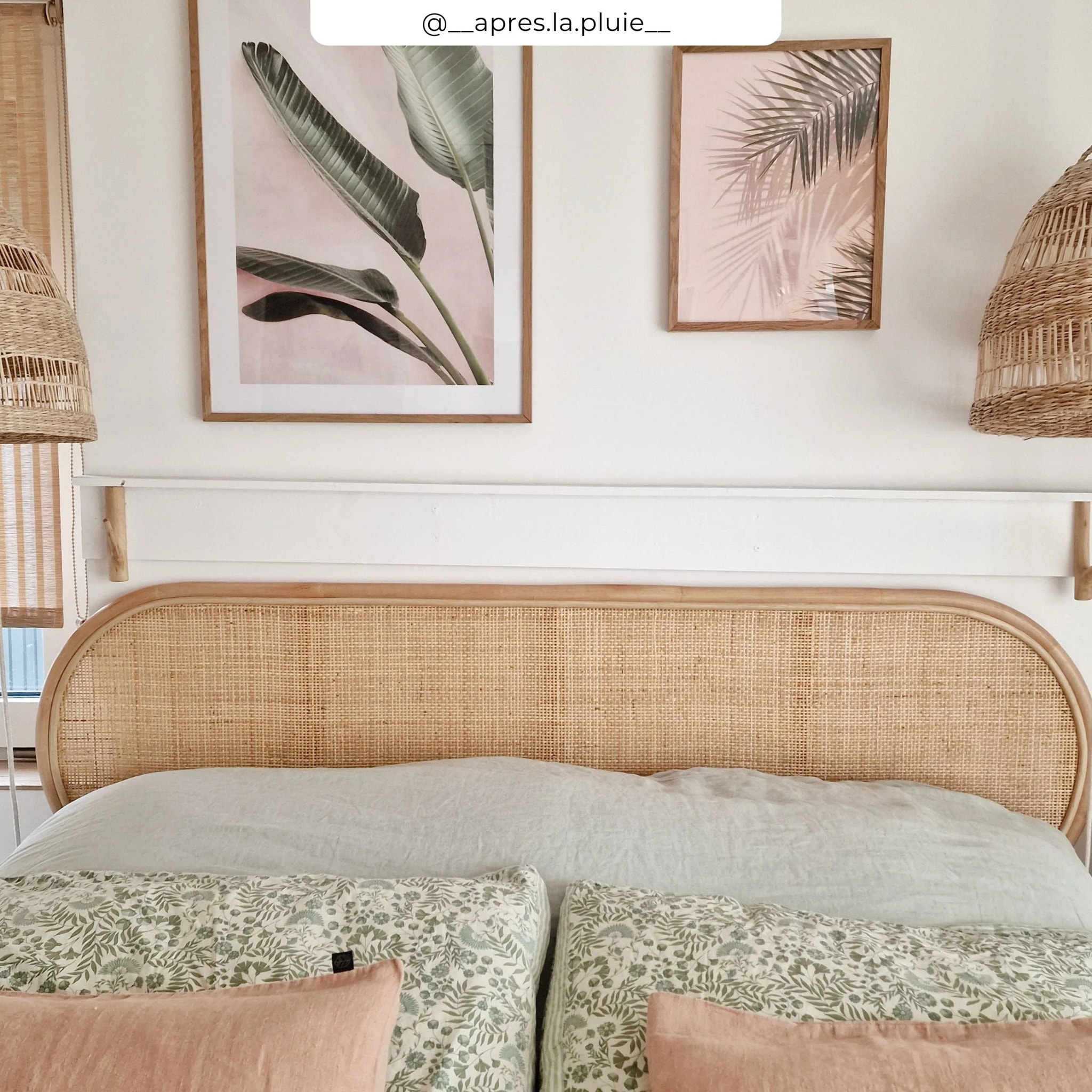 Tête de lit en rotin naturel 140 cm - Navahino