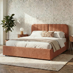 Lit coffre Cala rectangulaire 160x200cm terracotta