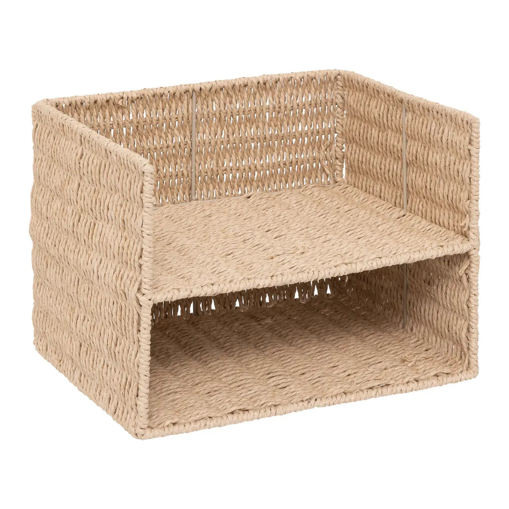 Rack à document "Kord" double en papier tressé