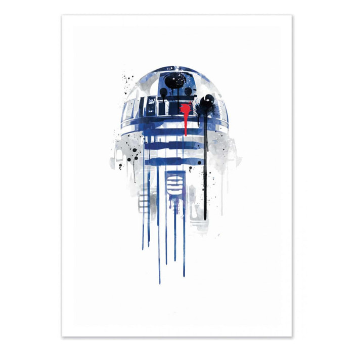 Art-Poster - R2D2 Watercolor - 2Toast Design - 50 x 70 cm