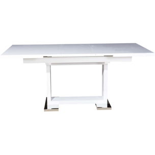 Table repas extensible "Toda" - 140/180 x 90 x 77 cm - Blanc