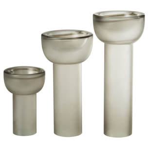 J-Line chandelier/vase Yara - verre - gris - large - 38 cm de hauteur