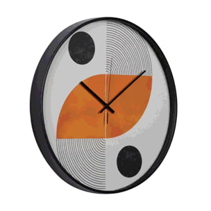 Reloj Pared Metal Negro 60x4,5x60 Cm