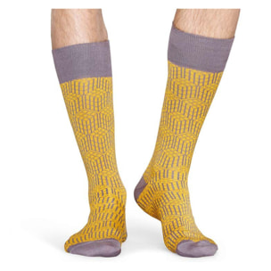 Calcetines dressed geometric amarillo y lila