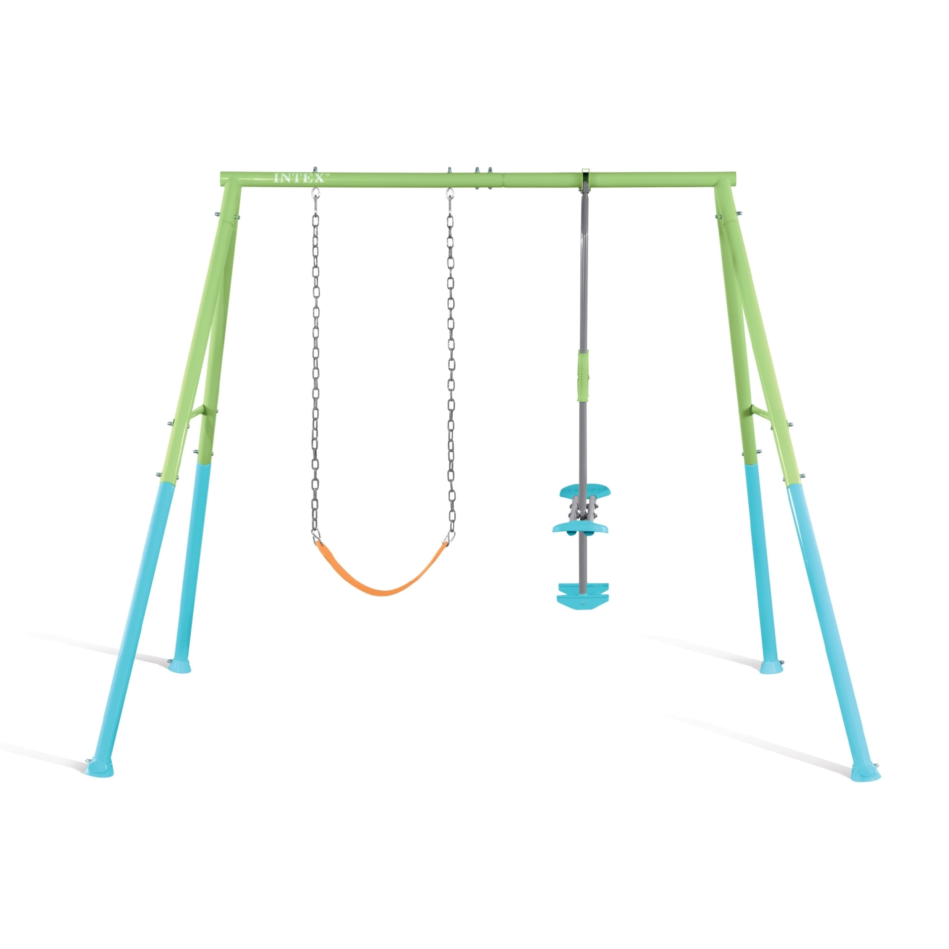 Intex Altalena Swing Set Colorata, Seggiolino e Dondolo, 249x249x203 cm