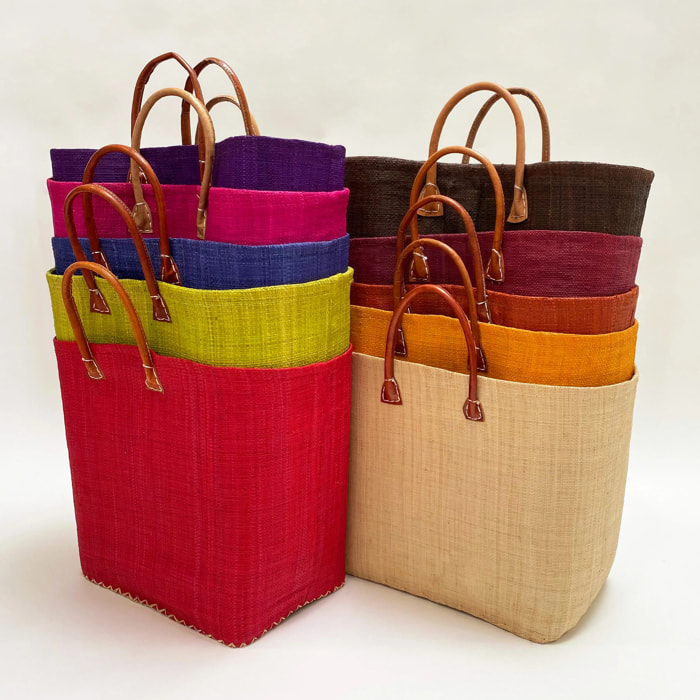 Panier artisanal de Madagascar - Bélo Uni GM Caramel