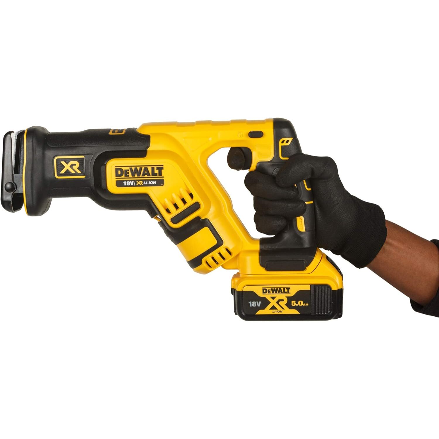 Scie sabre compacte XR - DEWALT - avec 2 batteries 18V 5.0Ah - chargeur - TSTAK - DCS367P2